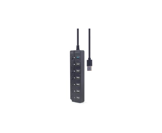 Концентратор Gembird 7 ports (1xUSB3.1+6xUSB2.0) switch black (UHB-U3P1U2P6P-01), изображение 3 Концентратор Gembird 7 ports (1xUSB3.1+6xUSB2.0) switch black (UHB-U3P1U2P6P-01), изображение 3