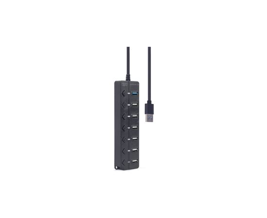 Концентратор Gembird 7 ports (1xUSB3.1+6xUSB2.0) switch black (UHB-U3P1U2P6P-01), изображение 4 Концентратор Gembird 7 ports (1xUSB3.1+6xUSB2.0) switch black (UHB-U3P1U2P6P-01), изображение 4