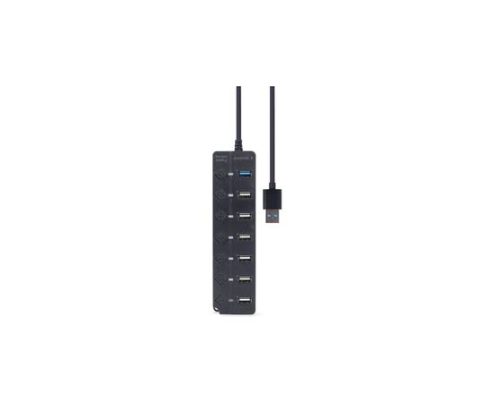Концентратор Gembird 7 ports (1xUSB3.1+6xUSB2.0) switch black (UHB-U3P1U2P6P-01), изображение 5 Концентратор Gembird 7 ports (1xUSB3.1+6xUSB2.0) switch black (UHB-U3P1U2P6P-01), изображение 5