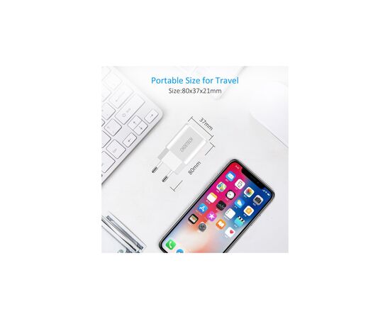 Зарядное устройство Choetech 2xUSB 5V/2A (C0030EU-WH), изображение 6 Зарядное устройство Choetech 2xUSB 5V/2A (C0030EU-WH), изображение 6