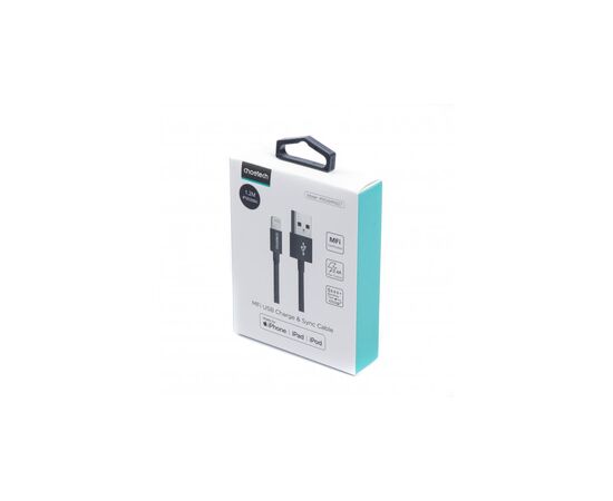 Дата кабель USB 2.0 AM to Lightning 1.2m 2.1A MFI Black Choetech (IP0026-BK), изображение 10 Дата кабель USB 2.0 AM to Lightning 1.2m 2.1A MFI Black Choetech (IP0026-BK), изображение 10