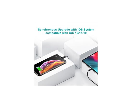 Дата кабель USB 2.0 AM to Lightning 1.2m 2.1A MFI Black Choetech (IP0026-BK), изображение 8 Дата кабель USB 2.0 AM to Lightning 1.2m 2.1A MFI Black Choetech (IP0026-BK), изображение 8