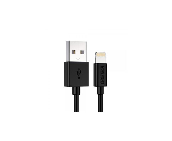 Дата кабель USB 2.0 AM to Lightning 1.2m 2.1A MFI Black Choetech (IP0026-BK)