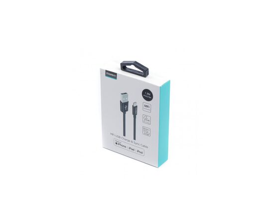 Дата кабель USB 2.0 AM to Lightning 1.8m 2.1A MFI Black Choetech (IP0027-BK), изображение 10 Дата кабель USB 2.0 AM to Lightning 1.8m 2.1A MFI Black Choetech (IP0027-BK), изображение 10