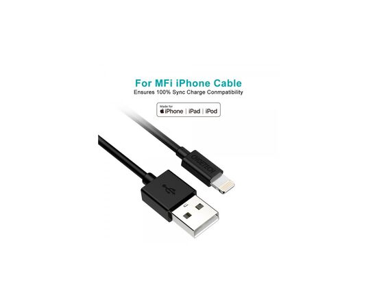 Дата кабель USB 2.0 AM to Lightning 1.8m 2.1A MFI Black Choetech (IP0027-BK), изображение 6 Дата кабель USB 2.0 AM to Lightning 1.8m 2.1A MFI Black Choetech (IP0027-BK), изображение 6