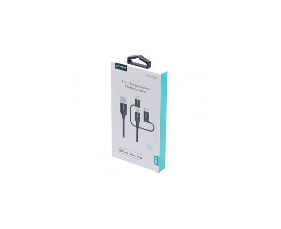 Дата кабель USB 2.0 AM to Lightning + Micro 5P + Type-C 1.2m MFI Choetech (IP0030-BK), изображение 9 Дата кабель USB 2.0 AM to Lightning + Micro 5P + Type-C 1.2m MFI Choetech (IP0030-BK), изображение 9