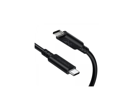 Дата кабель USB4 Type-C to Type-C 0.8m 40Gbps PD 100W 8K60Hz Choetech (XCC-1028-BK)