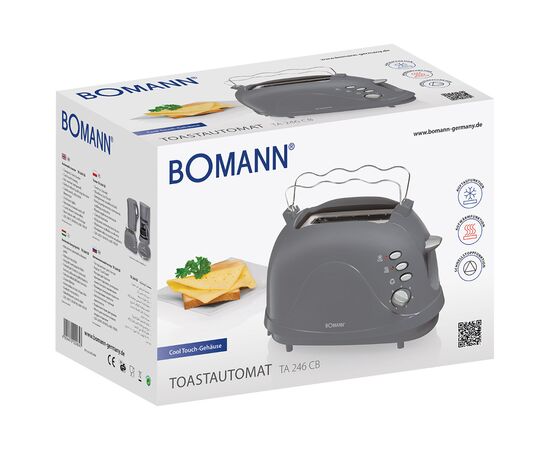 Тостер Bomann TA 246 CB grey, изображение 2 Тостер Bomann TA 246 CB grey, изображение 2