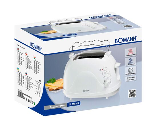 Тостер Bomann TA 246 CB white, изображение 2 Тостер Bomann TA 246 CB white, изображение 2
