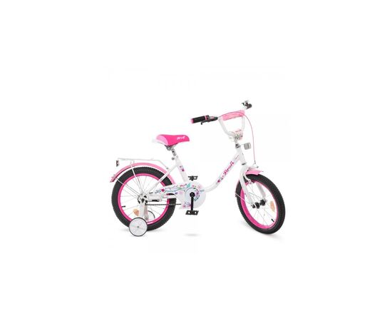 Детский велосипед Prof1 16" Flower Белый/Розовый (Y1685 white/pink)