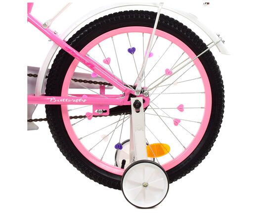 Детский велосипед Prof1 18" Butterfly розовый (Y1821-1 pink), изображение 4 Детский велосипед Prof1 18" Butterfly розовый (Y1821-1 pink), изображение 4