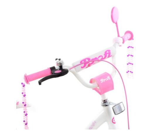 Детский велосипед Prof1 18" Butterfly белый с розовым. (Y1825-1 white-pink), изображение 3 Детский велосипед Prof1 18" Butterfly белый с розовым. (Y1825-1 white-pink), изображение 3