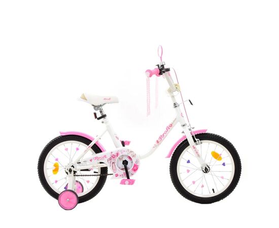 Детский велосипед Prof1 18" Flower Белый с розовым (Y1885 white/pink), изображение 3 Детский велосипед Prof1 18" Flower Белый с розовым (Y1885 white/pink), изображение 3