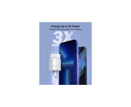 Зарядное устройство Choetech GaN USB-A/USB-C 33W QC3.0/PD/PPS (PD5006-EU-WH), изображение 5 Зарядное устройство Choetech GaN USB-A/USB-C 33W QC3.0/PD/PPS (PD5006-EU-WH), изображение 5