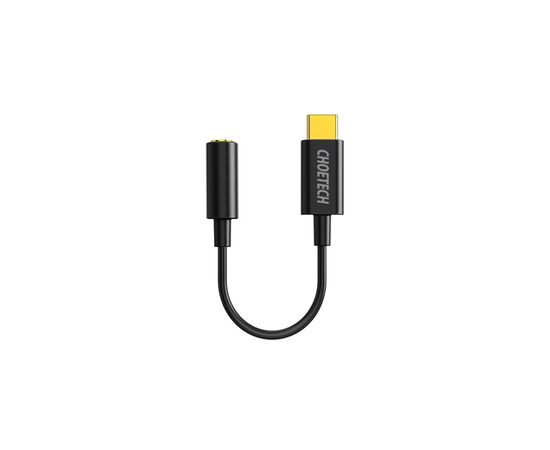 Переходник USB-C to 3.5m stereo-audio (CDLA) Choetech (AUX003-BK), изображение 2 Переходник USB-C to 3.5m stereo-audio (CDLA) Choetech (AUX003-BK), изображение 2