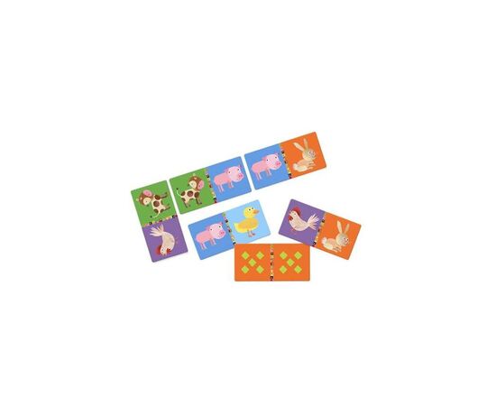 Настольная игра Djeco Детское домино. Ферма (DJ08158), изображение 2 Настольная игра Djeco Детское домино. Ферма (DJ08158), изображение 2