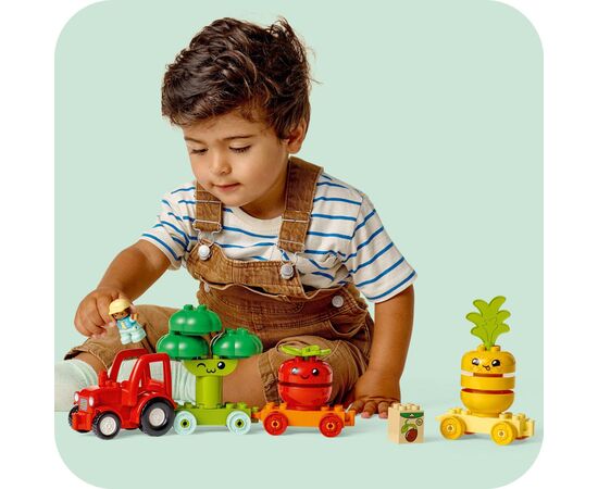 Конструктор LEGO DUPLO My First Трактор для вирощування фруктів та овочів 19 деталей (10982), зображення 4 Конструктор LEGO DUPLO My First Трактор для вирощування фруктів та овочів 19 деталей (10982), зображення 4