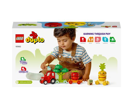 Конструктор LEGO DUPLO My First Трактор для вирощування фруктів та овочів 19 деталей (10982), зображення 7 Конструктор LEGO DUPLO My First Трактор для вирощування фруктів та овочів 19 деталей (10982), зображення 7