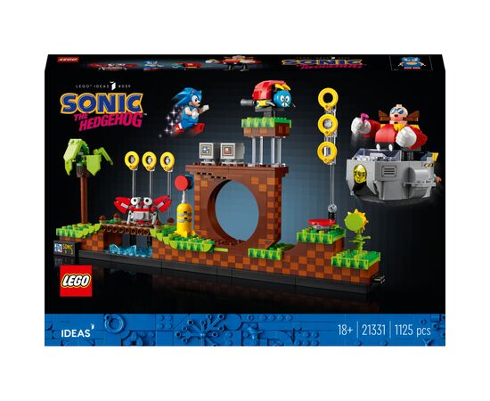 Конструктор LEGO Ideas Ёжик Соник— Зона с зеленым холмом 1125 деталей (21331)