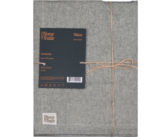 Скатерть Ardesto Oliver зеленый 120х136см, 100% хлопок (ART07OG), изображение 3