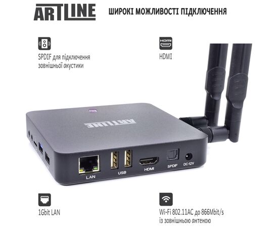 Медиаплеер Artline TvBox KM6 (KM6), изображение 5 Медиаплеер Artline TvBox KM6 (KM6), изображение 5