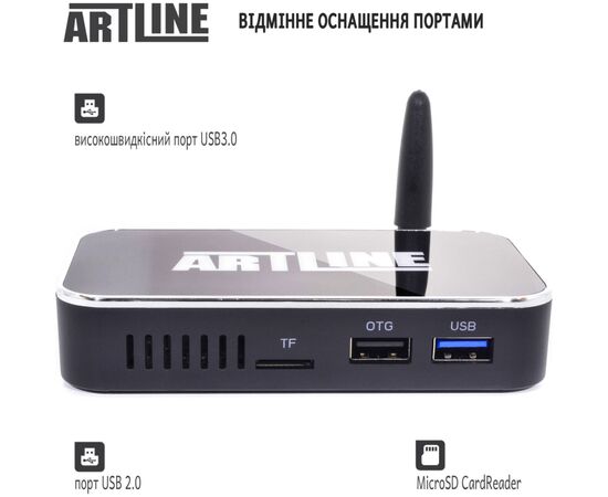 Медиаплеер Artline TvBox KMX3 (KMX3), изображение 4 Медиаплеер Artline TvBox KMX3 (KMX3), изображение 4