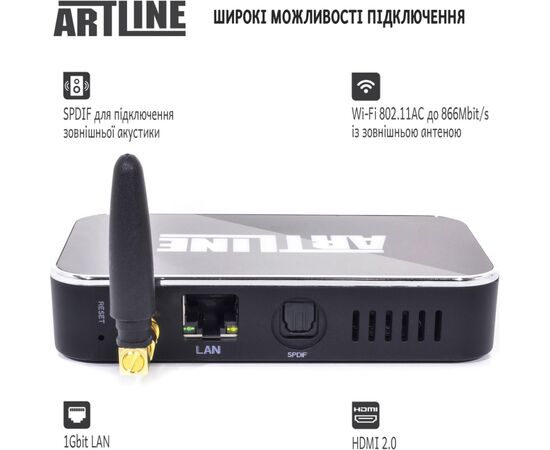 Медиаплеер Artline TvBox KMX3 (KMX3), изображение 5 Медиаплеер Artline TvBox KMX3 (KMX3), изображение 5