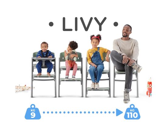 Стілець для годування Kinderkraft Livy Aster Pink (5902533919611), зображення 5 Стілець для годування Kinderkraft Livy Aster Pink (5902533919611), зображення 5