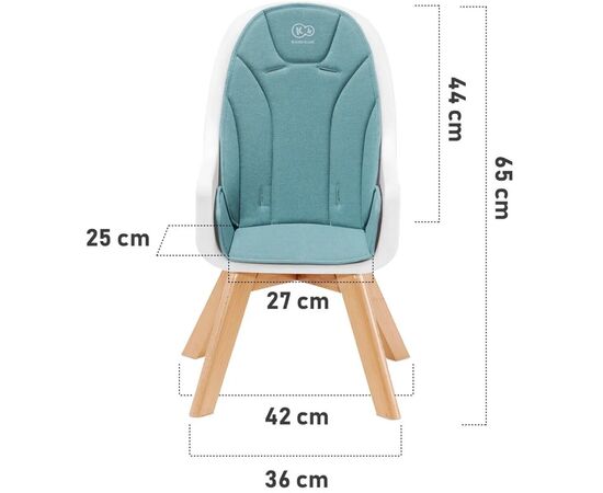 Стілець для годування Kinderkraft Tixi Turquoise (5902533912292), зображення 11 Стілець для годування Kinderkraft Tixi Turquoise (5902533912292), зображення 11