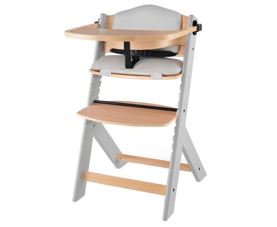Стульчик для кормления Kinderkraft Enock Gray Wood с подушкой (5902533917259)