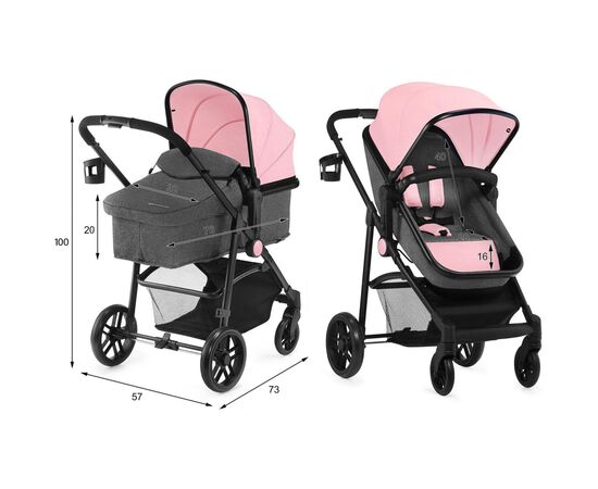 Коляска Kinderkraft 3 в 1 Juli Pink (KKWJULIPNK3000) (5902533911745), изображение 9 Коляска Kinderkraft 3 в 1 Juli Pink (KKWJULIPNK3000) (5902533911745), изображение 9