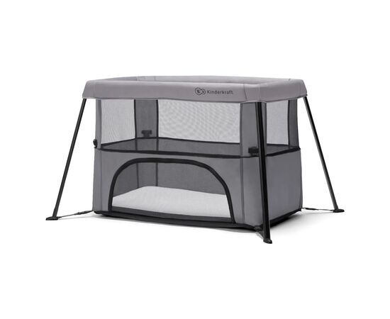 Ліжечко Kinderkraft манеж 2 в 1 Movi Grey (5902533918447)
