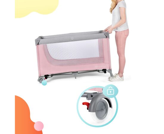 Кроватка Kinderkraft манеж Leody Pink (5902533917983), изображение 10 Кроватка Kinderkraft манеж Leody Pink (5902533917983), изображение 10