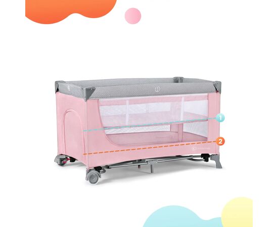 Кроватка Kinderkraft манеж Leody Pink (5902533917983), изображение 8 Кроватка Kinderkraft манеж Leody Pink (5902533917983), изображение 8