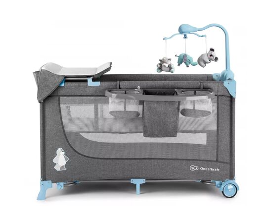 Кроватка Kinderkraft манеж с пеленатором Joy Blue (5902533911288), изображение 2 Кроватка Kinderkraft манеж с пеленатором Joy Blue (5902533911288), изображение 2