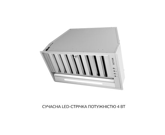 Вытяжка кухонная Weilor PPE 5265 SS 1250 LED Strip, изображение 4