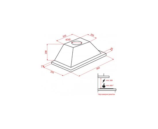 Вытяжка кухонная Weilor WBE 5230 FBL 1000 LED, изображение 7 Вытяжка кухонная Weilor WBE 5230 FBL 1000 LED, изображение 7