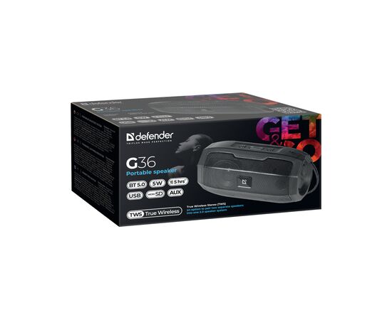 Акустическая система Defender G36 5Вт FM/microSD/USB Black (65036), изображение 6