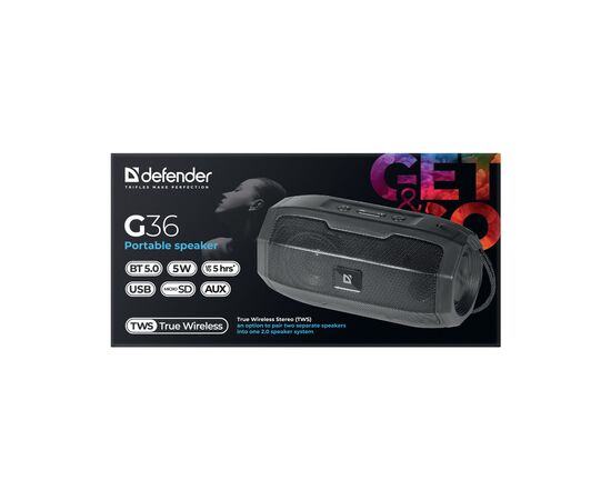 Акустическая система Defender G36 5Вт FM/microSD/USB Black (65036), изображение 7