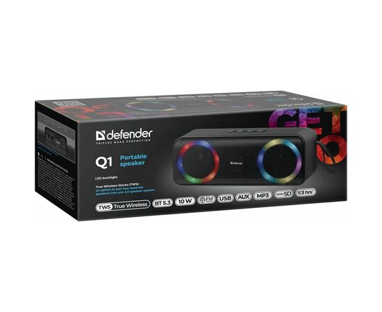 Акустическая система Defender Q1 10Вт Black (65301), изображение 5 Акустическая система Defender Q1 10Вт Black (65301), изображение 5