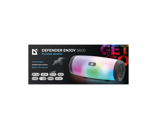 Акустическая система Defender Enjoy S600 10Вт Light/FM/microSD/USB Black (65603), изображение 6