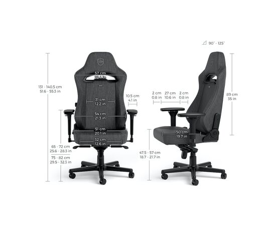 Кресло игровое Noblechairs HERO ST TX Gaming Chair Anthracite (NBL-HRO-ST-ATC), изображение 6 Кресло игровое Noblechairs HERO ST TX Gaming Chair Anthracite (NBL-HRO-ST-ATC), изображение 6