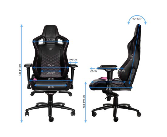 Крісло ігрове Noblechairs Epic Black/Pink (NBL-PU-PNK-001), зображення 10 Крісло ігрове Noblechairs Epic Black/Pink (NBL-PU-PNK-001), зображення 10