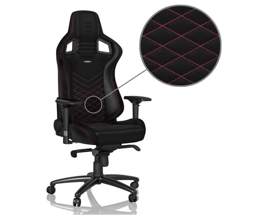 Крісло ігрове Noblechairs Epic Black/Pink (NBL-PU-PNK-001), зображення 3 Крісло ігрове Noblechairs Epic Black/Pink (NBL-PU-PNK-001), зображення 3