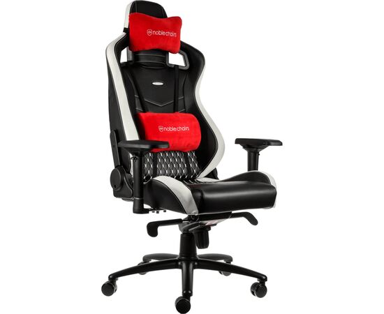 Кресло игровое Noblechairs Epic Series Real Leather Black/Whtite/Red (NBL-RL-EPC-001)