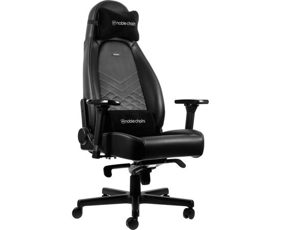 Крісло ігрове Noblechairs Icon Black/Platinum White (NBL-ICN-PU-BPW)