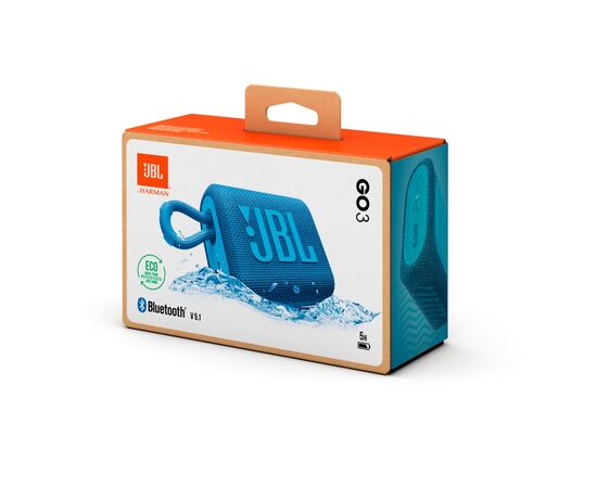 Акустическая система JBL Go 3 Eco Blue (JBLGO3ECOBLU), изображение 6 Акустическая система JBL Go 3 Eco Blue (JBLGO3ECOBLU), изображение 6