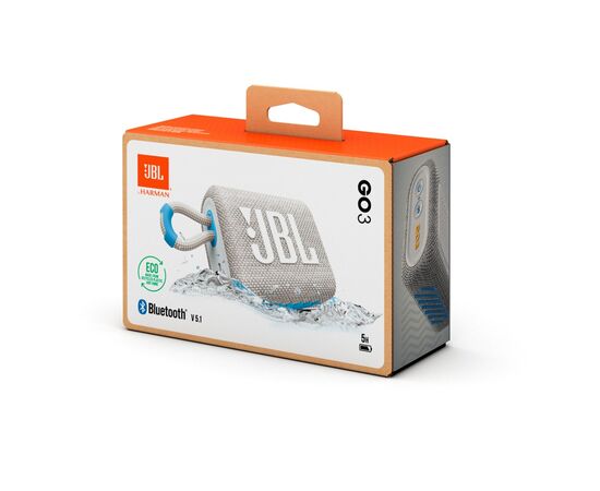 Акустическая система JBL Go 3 Eco White (JBLGO3ECOWHT), изображение 6 Акустическая система JBL Go 3 Eco White (JBLGO3ECOWHT), изображение 6