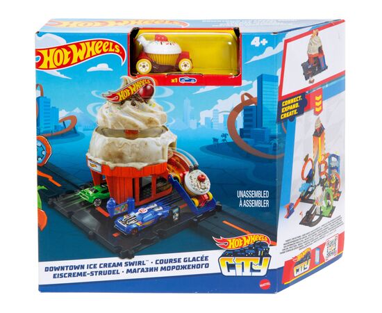 Автотрек Hot Wheels Приключения в магазине мороженого (HKX38), изображение 3 Автотрек Hot Wheels Приключения в магазине мороженого (HKX38), изображение 3