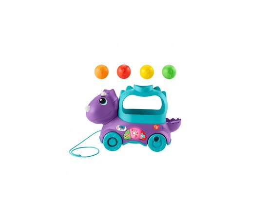 Каталка Fisher-Price Веселый трицератопс (многоязычный) (HNR53), изображение 2 Каталка Fisher-Price Веселый трицератопс (многоязычный) (HNR53), изображение 2